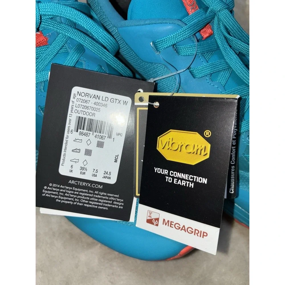 Arcteryx Shoes Women's 7.5 Blue Norvan LD GTX  Trail Running Goretex Vibram NEW